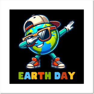 Earth Day 2024 Funny Earth Day Kids Toddler Girls Boys Dab Posters and Art